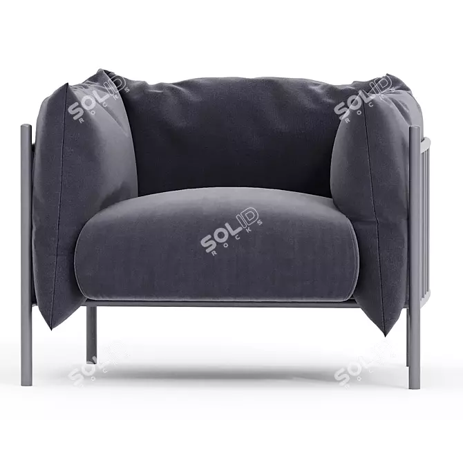 LOGGIA Fabric Armchair: Comfort and Style 3D model image 2