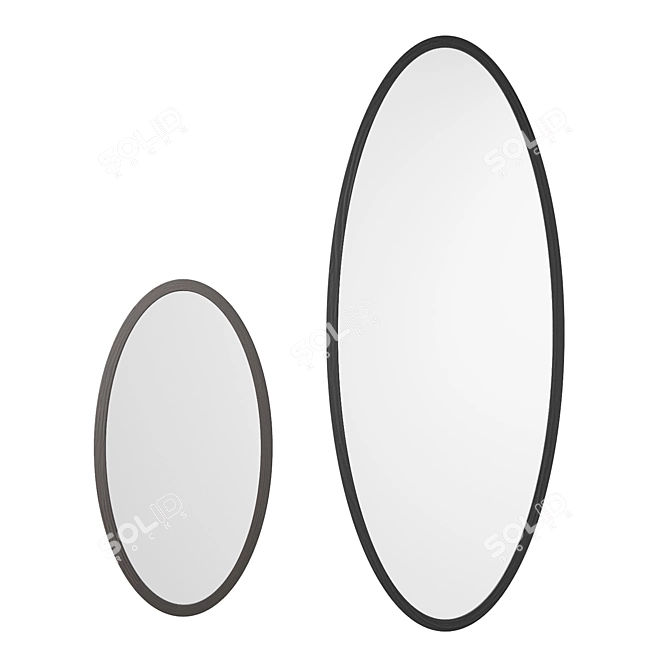 OM ZL 22 Oval Mirror - Modern Style 3D model image 3