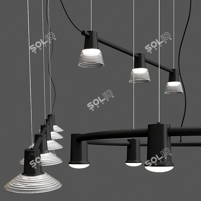 Elegant Compose Pendant Lights 3D model image 3