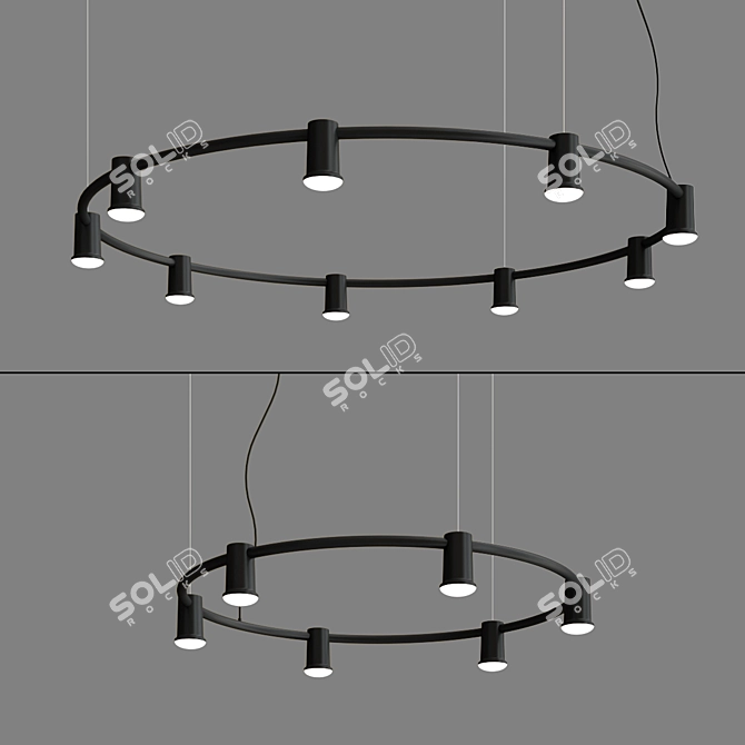 Elegant Compose Pendant Lights 3D model image 4