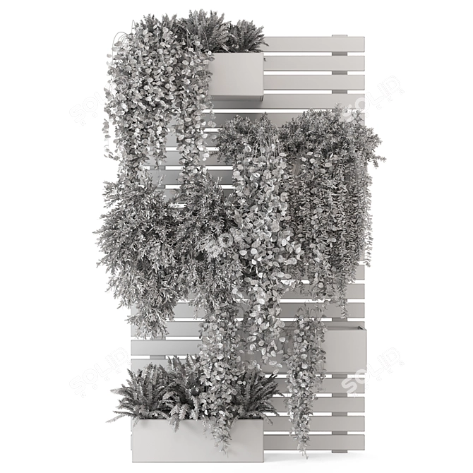 Vertical Planter Pots - Set 545 | Outdoor Plants 3D model image 7