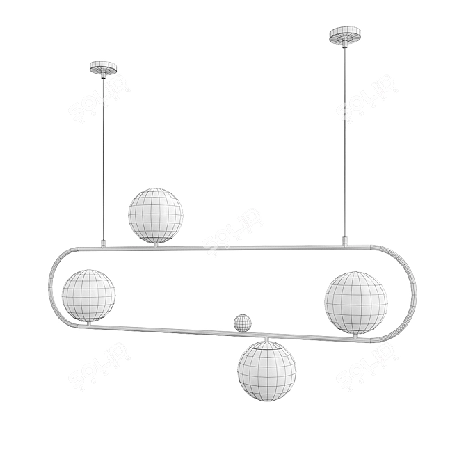 Modern Multi-Plafond Ceiling Lamp 3D model image 2