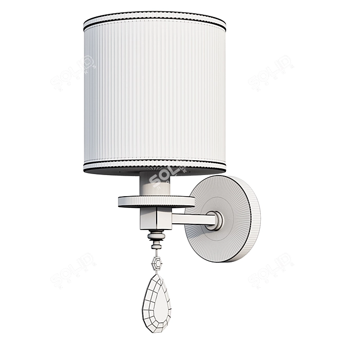 Elegant Square Wall Sconce 3D model image 2