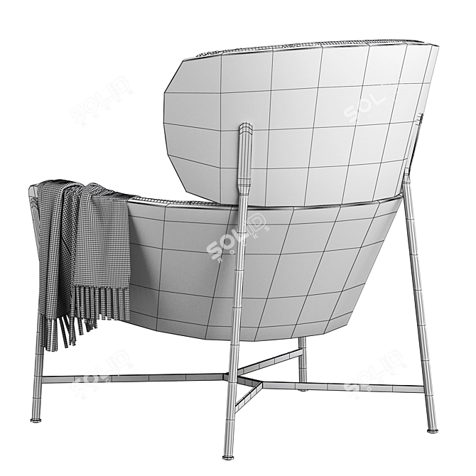 Modern and Stylish SP01 Caristo Armchair 3D model image 6