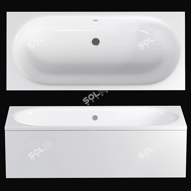 Luxury Acrylic Bathtub Cezares 3D model image 1