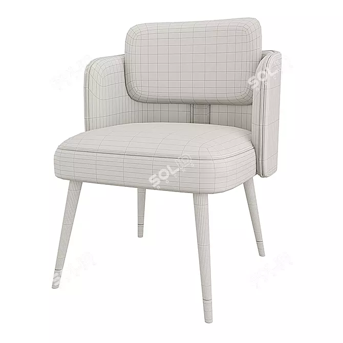 Modern Bond Dining Chair 3D model image 4