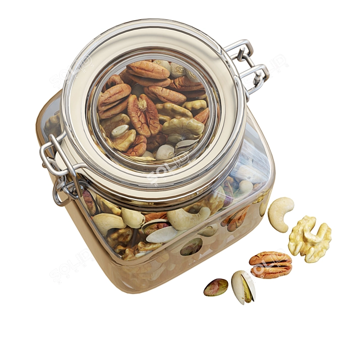 Deluxe Fido Jar: Assorted Mixed Nuts 3D model image 3