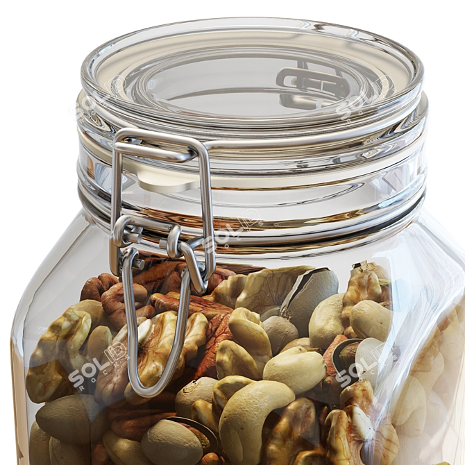 Deluxe Fido Jar: Assorted Mixed Nuts 3D model image 4