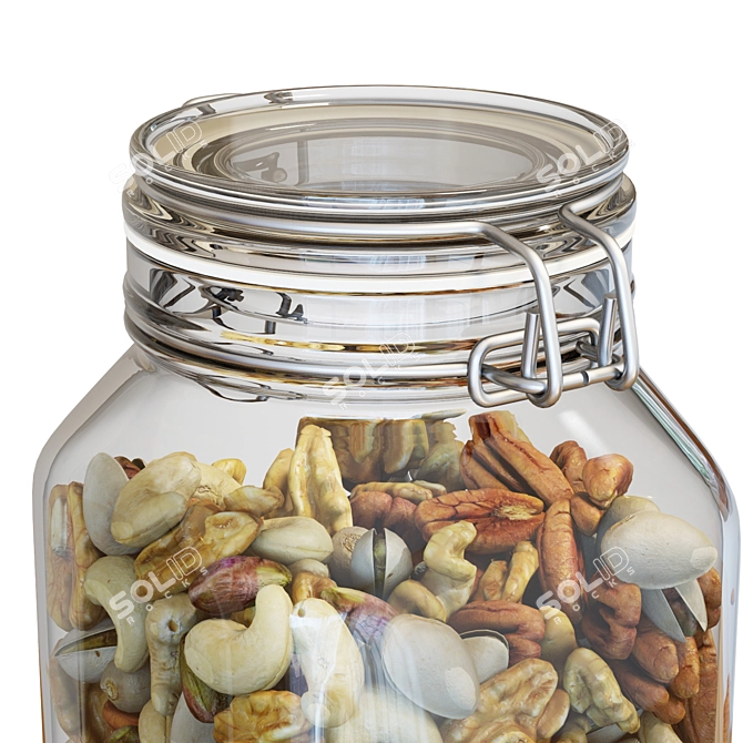 Deluxe Fido Jar: Assorted Mixed Nuts 3D model image 5