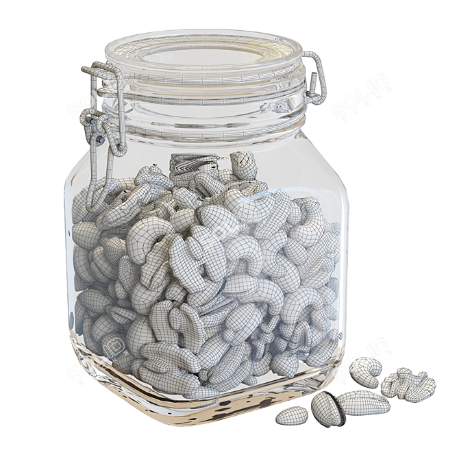 Deluxe Fido Jar: Assorted Mixed Nuts 3D model image 6