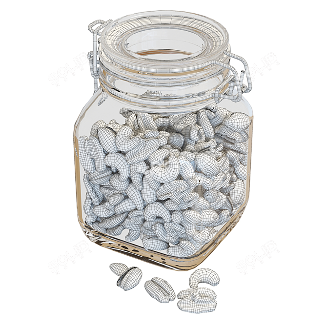 Deluxe Fido Jar: Assorted Mixed Nuts 3D model image 7