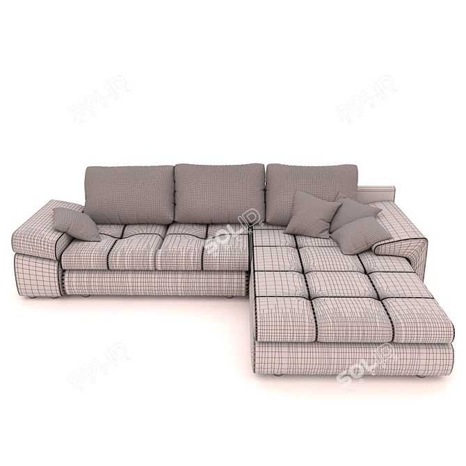 Stylish Corner Sofa Bed - Bono BENIX 3D model image 4