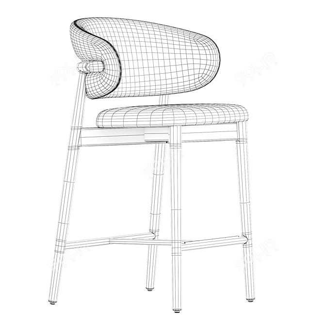 Elegant Oleandro Bar Chair by Calligaris 3D model image 5
