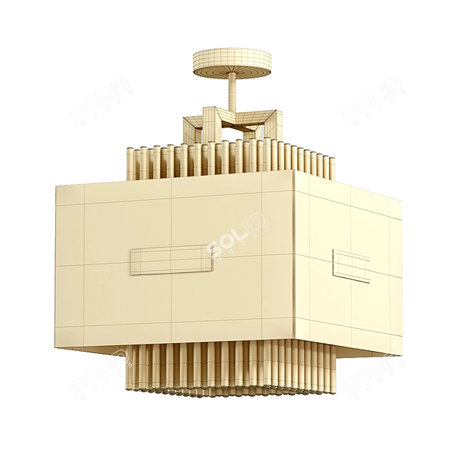 Sella CH: Brass & Glass Lighting 3D model image 2