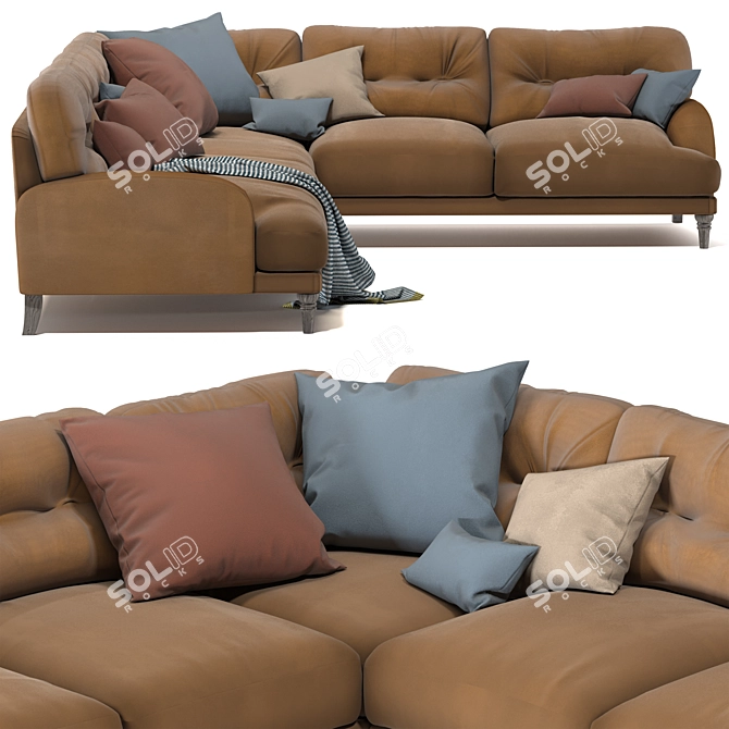 Sugar Bum Large Corner Sofa 3D model image 2