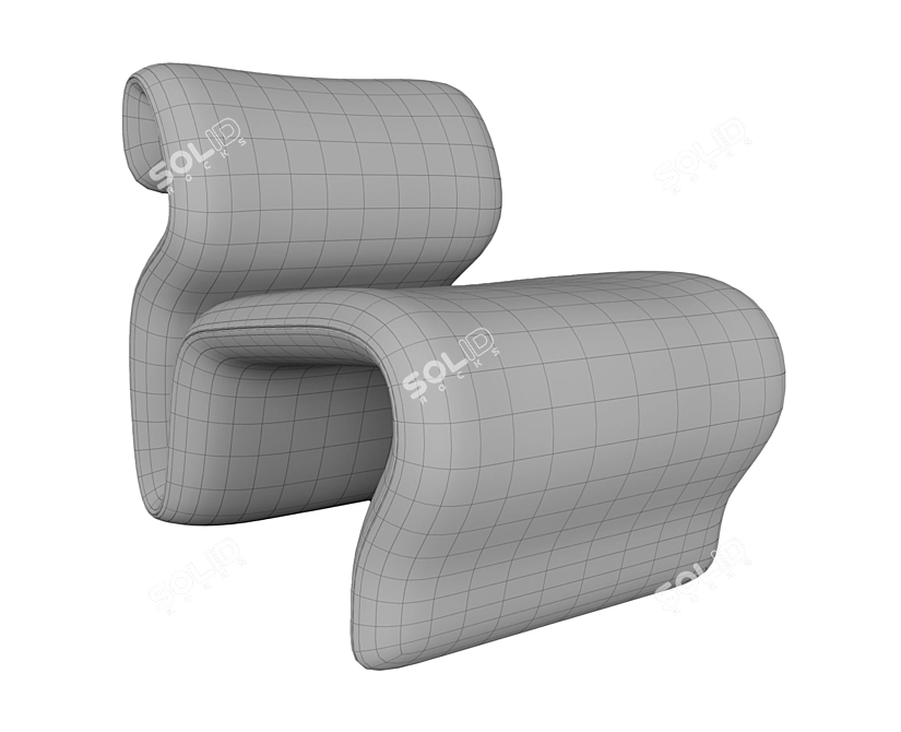 Elegant Etcetera Easy Chair 3D model image 1