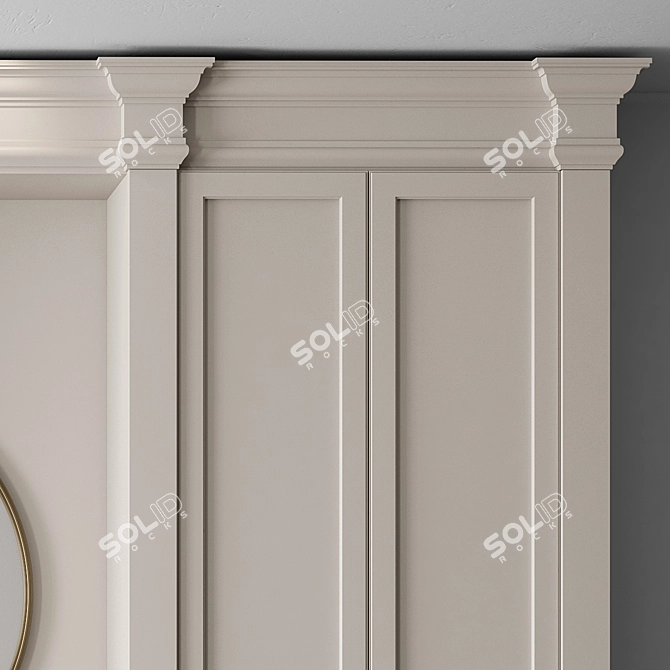 Hallway 38 - Classic White and Cream Entrance 3D model image 5