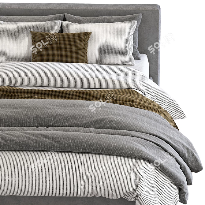 Luxury HARRIS BED 238 Set 3D model image 4