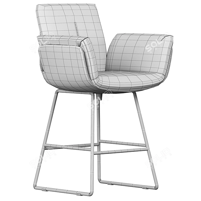 Modern Minimalist Cor Alvo Chair 3D model image 5
