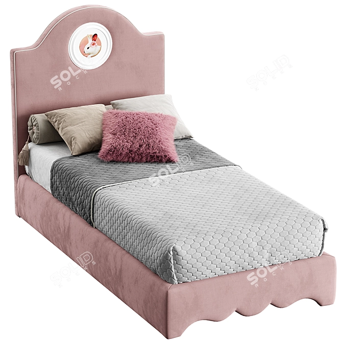 Bunny Manifesto Kids Bed 3D model image 3