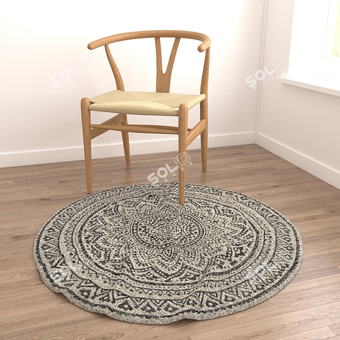 Round Rug Set Collection 3D model image 2