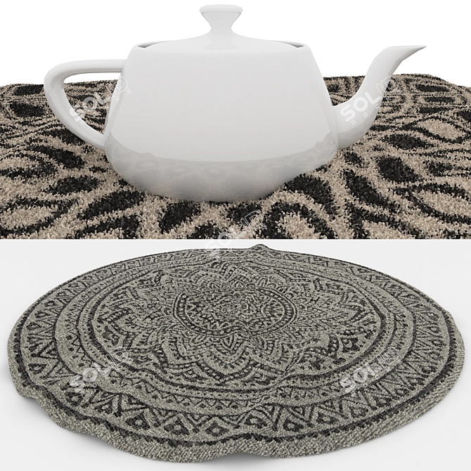 Round Rug Set Collection 3D model image 4