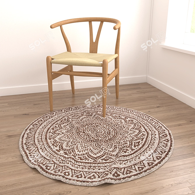 Round Rug Set Collection 3D model image 6