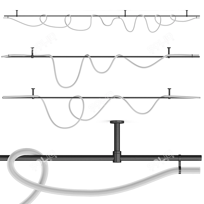 Centrsvet FREELIGHT PIN LED Installation 3D model image 1