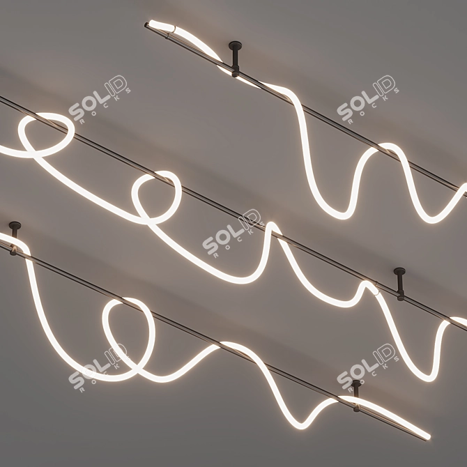 Centrsvet FREELIGHT PIN LED Installation 3D model image 2