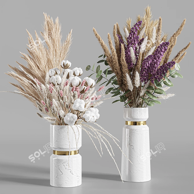  Pampas Bouquet Set Decor 3D model image 1