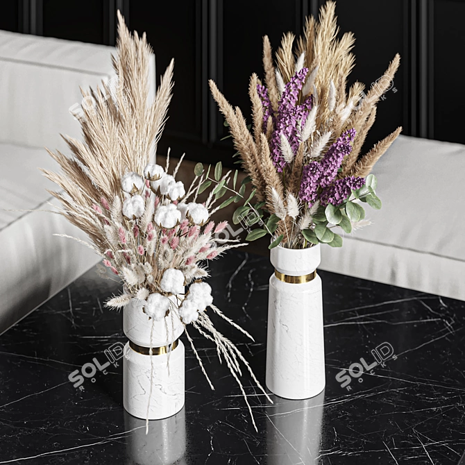  Pampas Bouquet Set Decor 3D model image 2