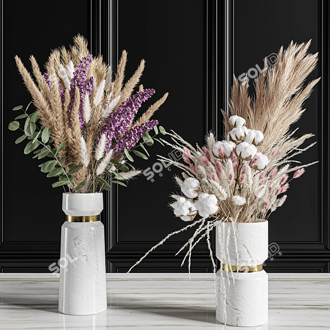  Pampas Bouquet Set Decor 3D model image 3