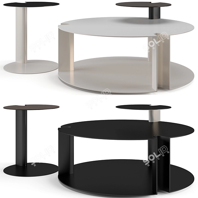 Modern Nix Coffee Table Set 3D model image 1