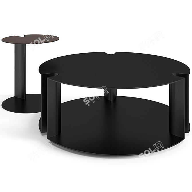 Modern Nix Coffee Table Set 3D model image 2