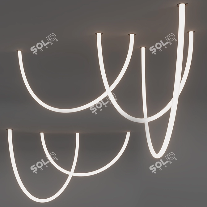 Flexible Neon Light Sculpture Kit 3D model image 2