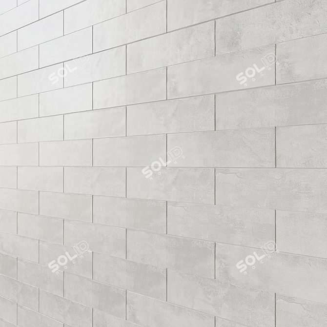 Geometric Brown Ceramic Wall Tile 3D model image 2