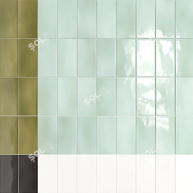 Equipe Manacor Geometric Relief Tiles 3D model image 2