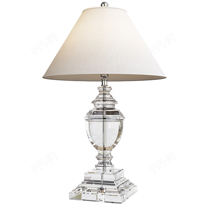 Elegant Crystal Table Lamp Illuminate 3D model image 1