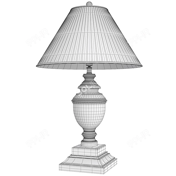 Elegant Crystal Table Lamp Illuminate 3D model image 2