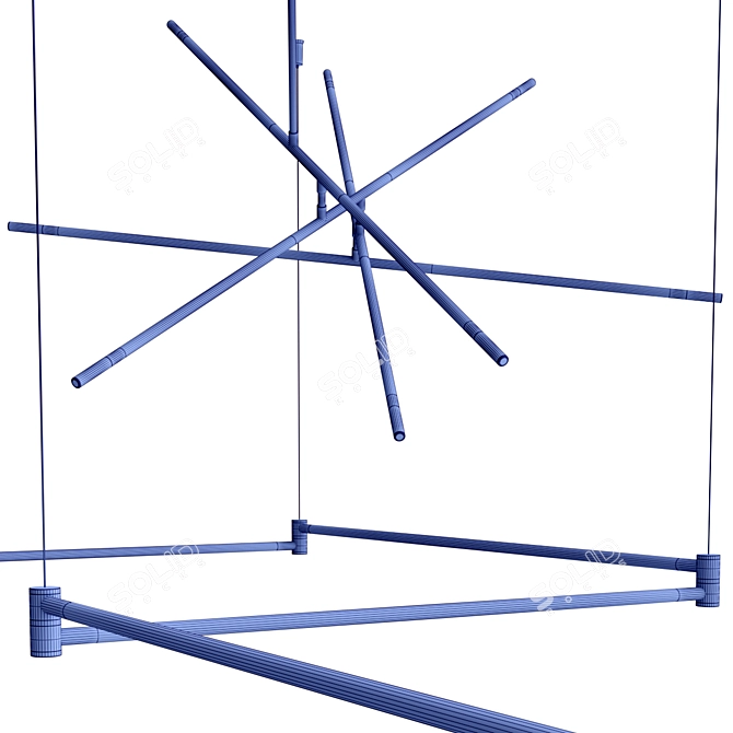 Modern Gold Black Lighting Collection 3D model image 5