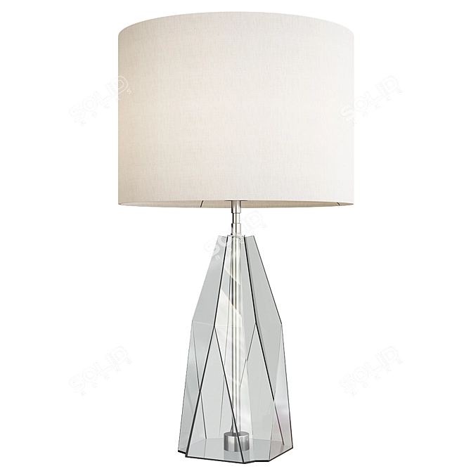 Elegant Geometric Faceted Table Lamp 3D model image 1