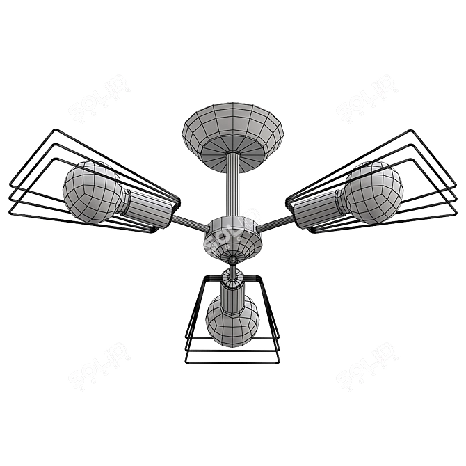 Vitaluce V4378 Modern Ceiling Chandelier 3D model image 2