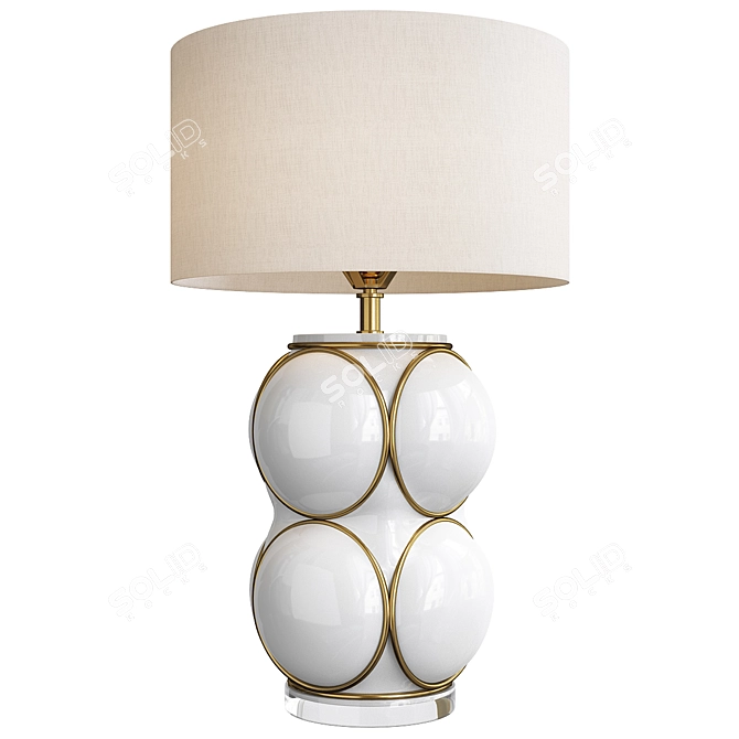 Elegant Bubble Table Lamp 3D model image 1