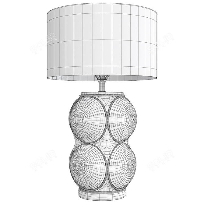 Elegant Bubble Table Lamp 3D model image 2