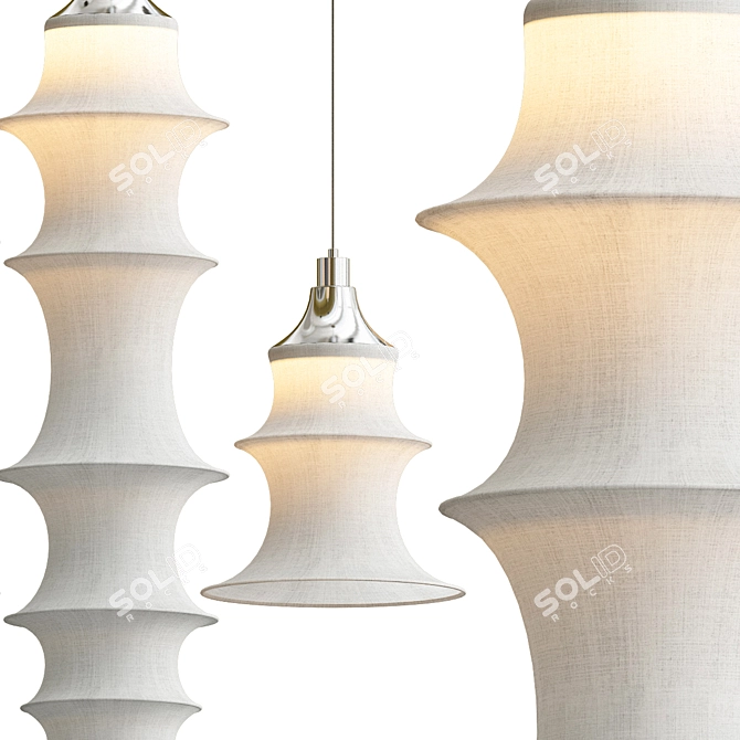 Sleek, Modern Falkland Pendant Lamps 3D model image 2