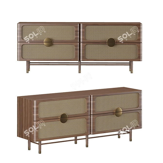 Modern Sideboard With High Quality 3D Model 3D model image 1