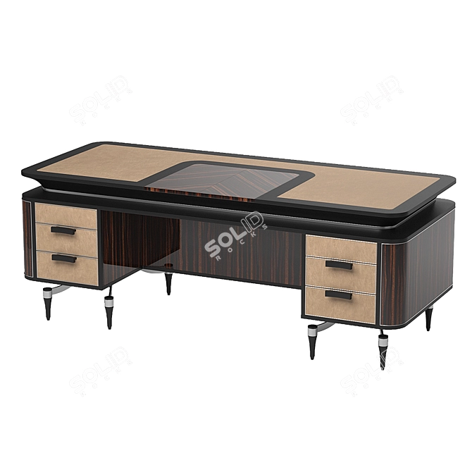 Sleek Writing Desk - 201658 3D model image 1