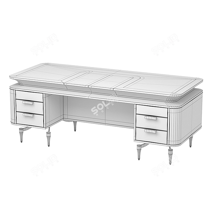 Sleek Writing Desk - 201658 3D model image 2