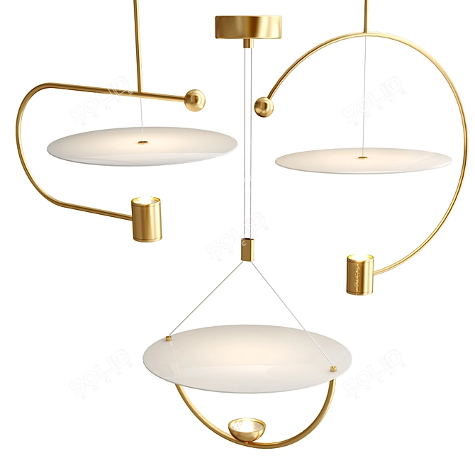 Elegant Gaspar Pendant Light Collection 3D model image 1