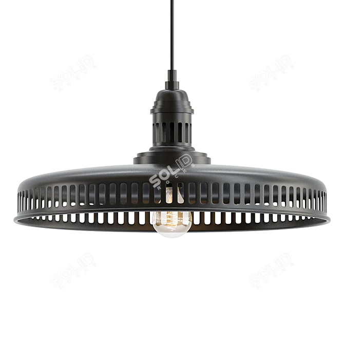 Large Iron Flat Pendant, Gabra 3D model image 1